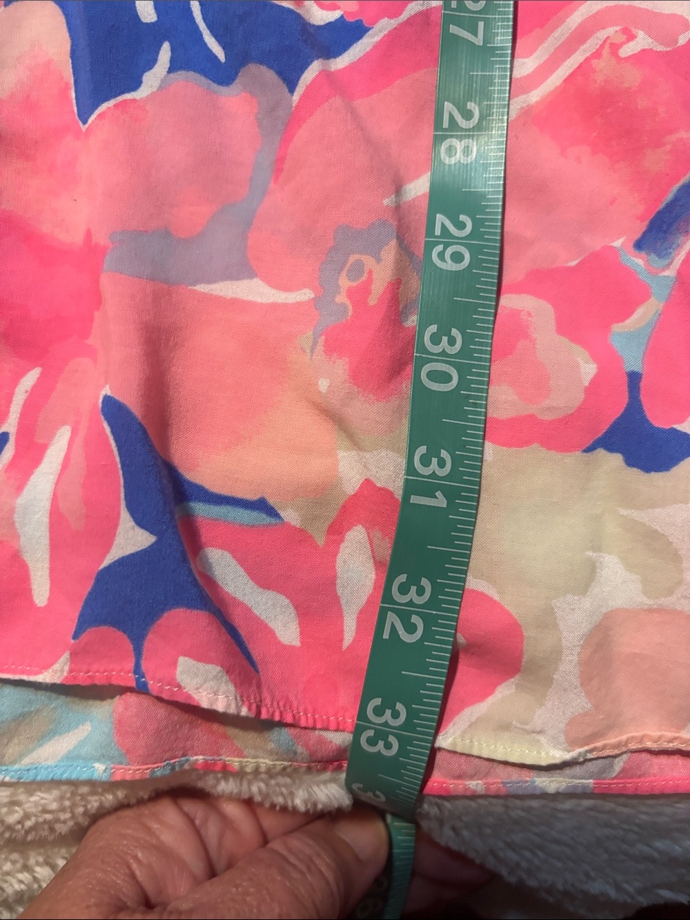 Lilly Pulitzer Pink Blue Floral Cold-Shoulder Tunic - Picture 4 of 7